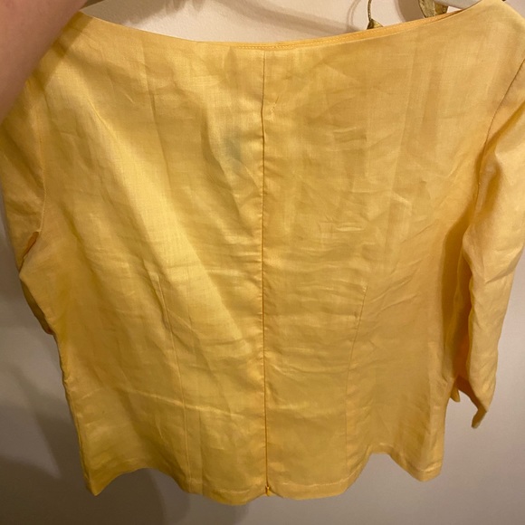 Linen boat neck top - Picture 3 of 4